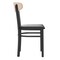 Emma and Oliver Yara Industrial Dining Chair with Rolled Steel Frame and Solid Wood Seat - 500 lbs. Static Weight Capacity